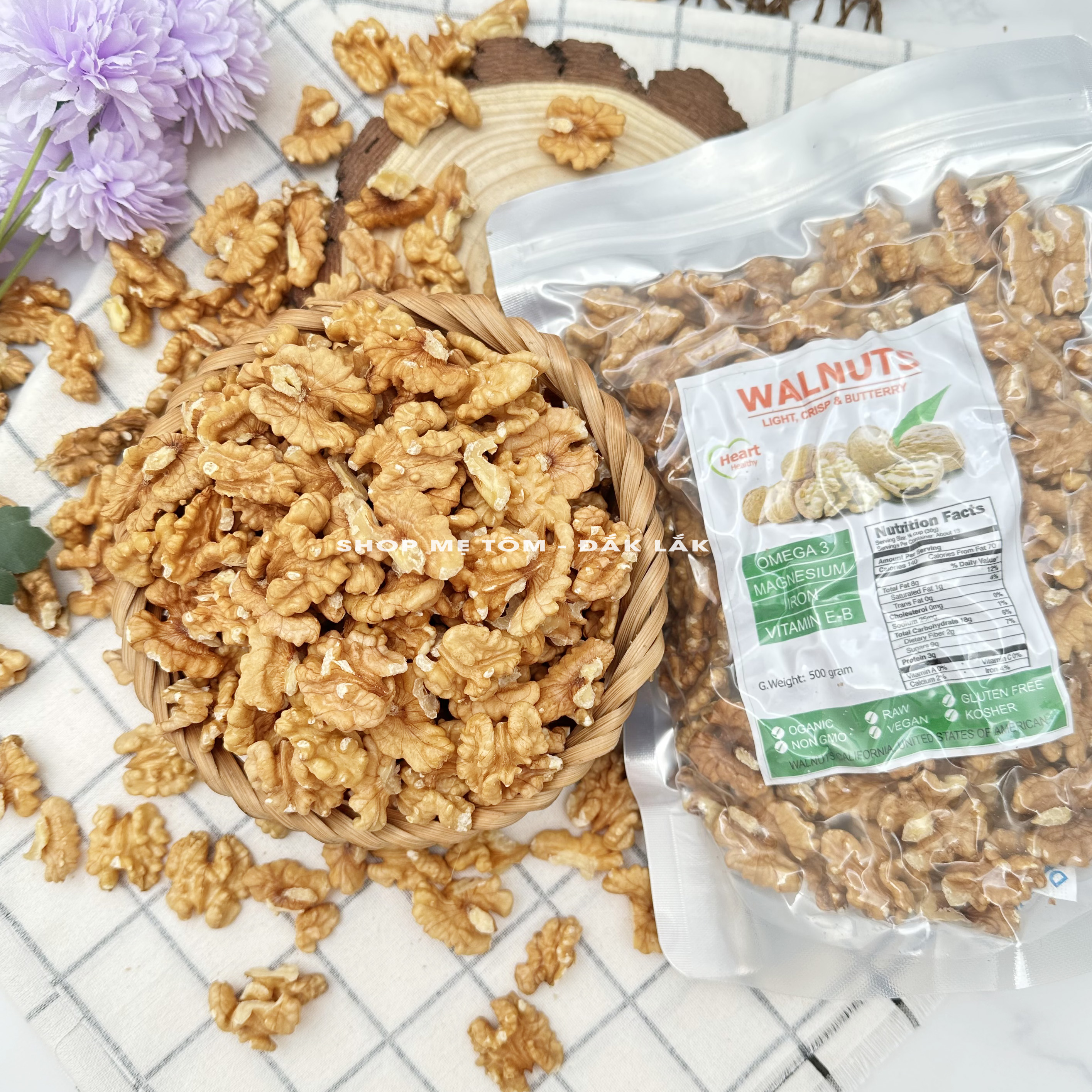 [500Gr] ÓC CHÓ VÀNG NHẬP KHẨU MỸ (NGUYÊN VỎ HOẶC NHÂN) shop vothithu90