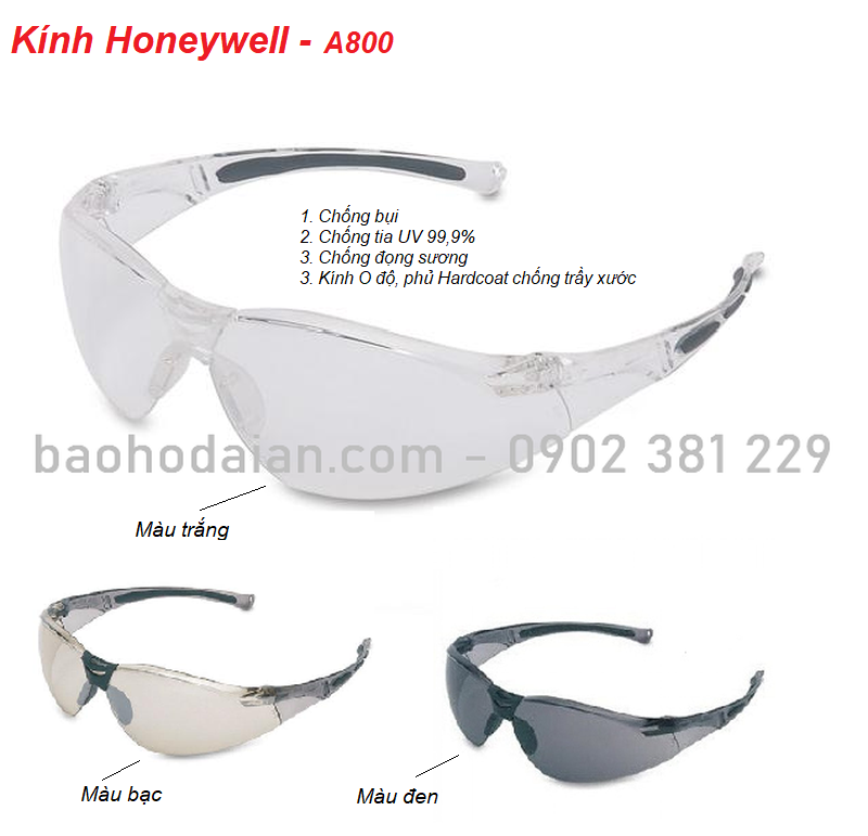 Kính Bảo Hộ Chống Bụi Honeywell A800