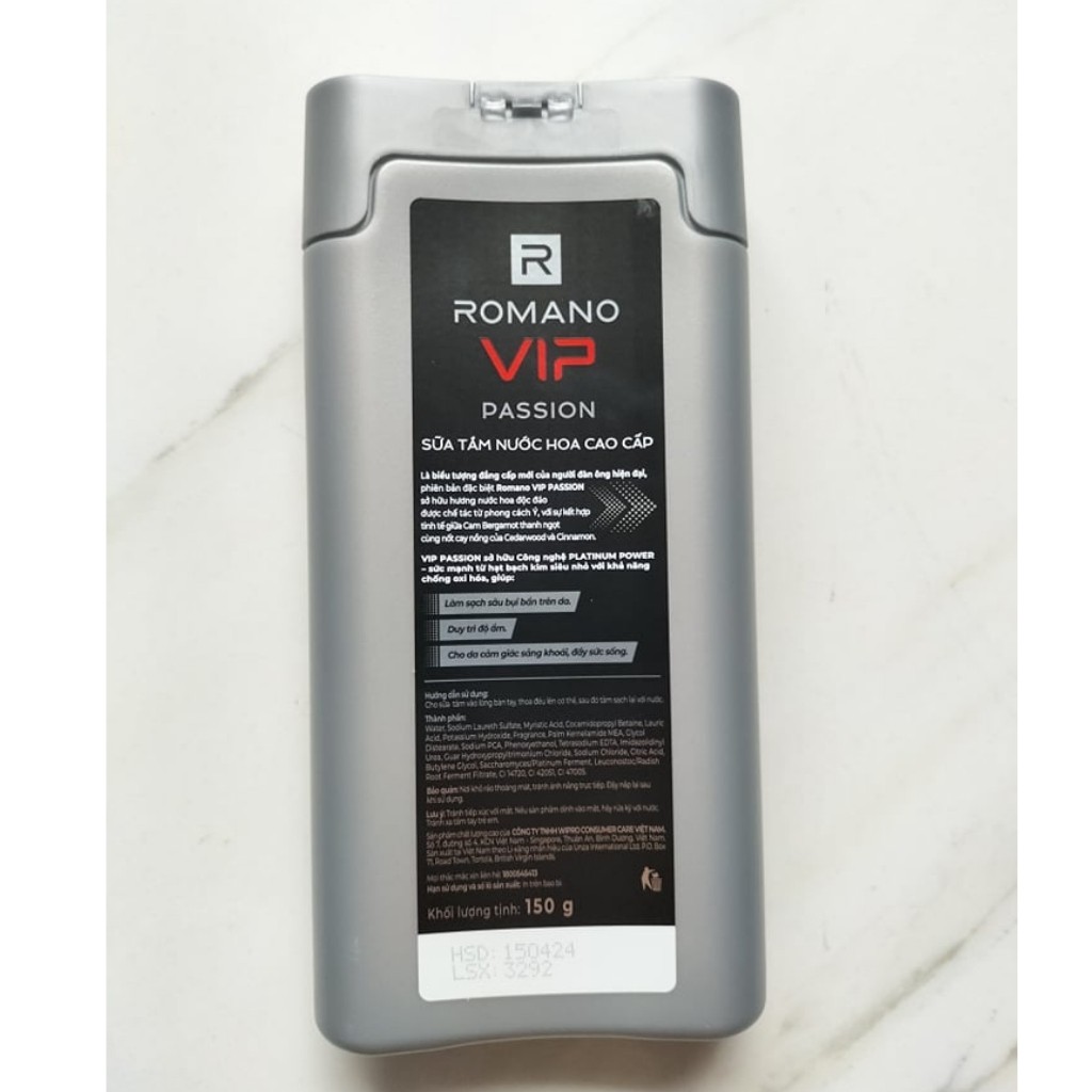Sữa tắm Romano Vip 150g