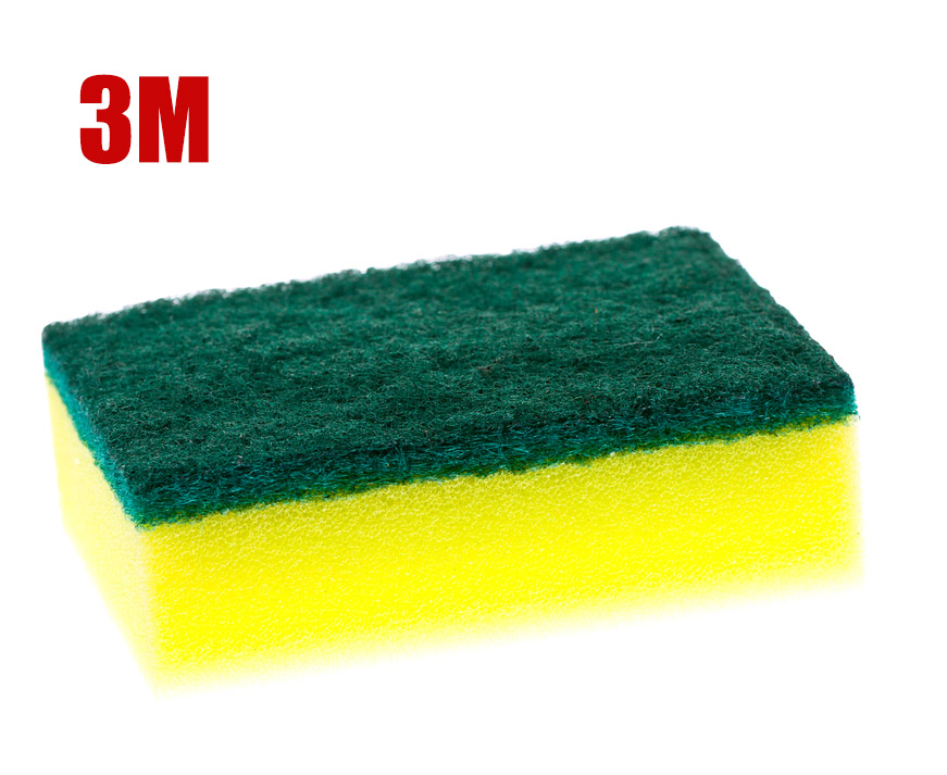 Mút xốp rửa chén siêu sạch 3M có mút, hình chữ nhật 100mm x 70mm