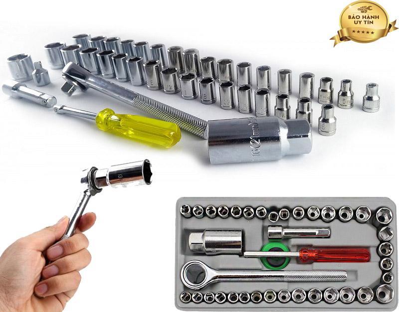 Bộ khẩu mở siết ốc, bugi40chi tiết