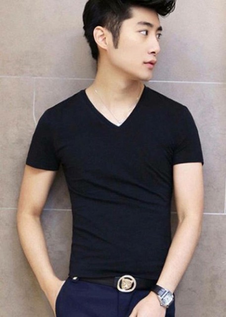 Áo thun cổ tim form body