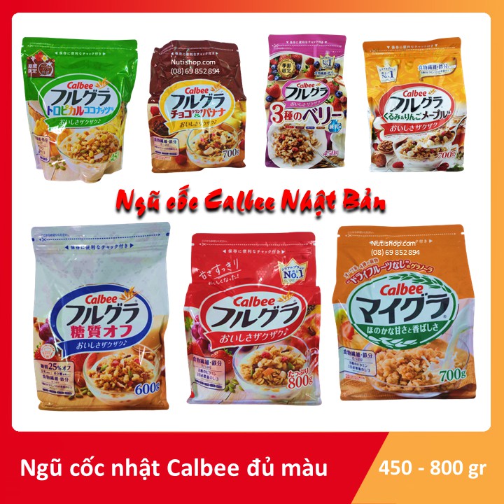 Ngũ cốc Calbee Nhật bản 800 g (Granola - Protein)
