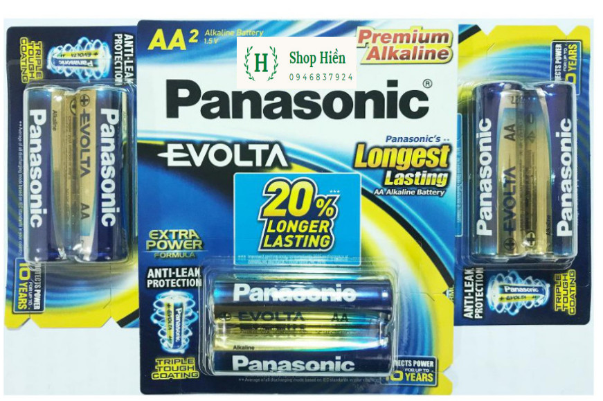 2 Viên Pin kiềm AA Panasonic Evolta - LR6EG/2B  (Hàng Chính Hãng)