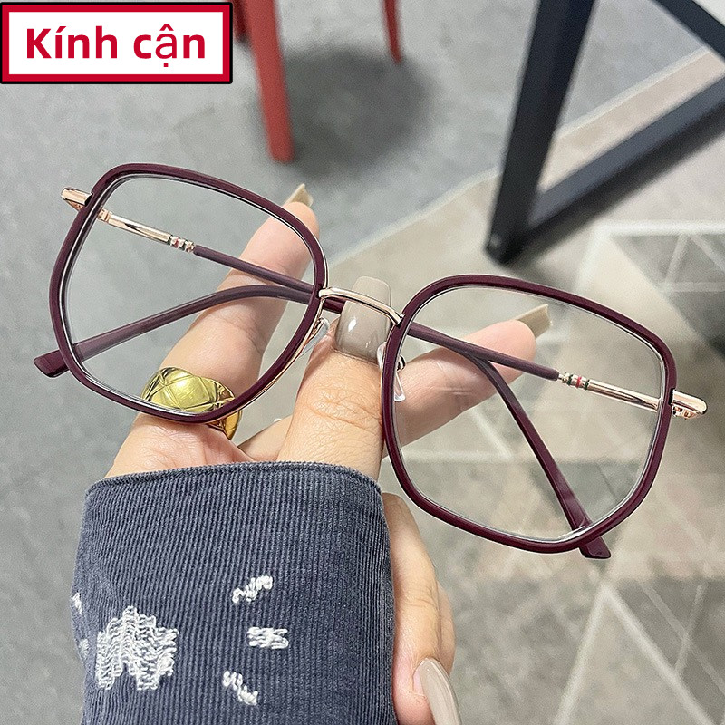 Kính Cận Thị Hot Nhất 2022 Gọng To, phong cách cổ điển chống ánh sáng xanh đủ độ từ 0 tới -4.00 độ mã T6053