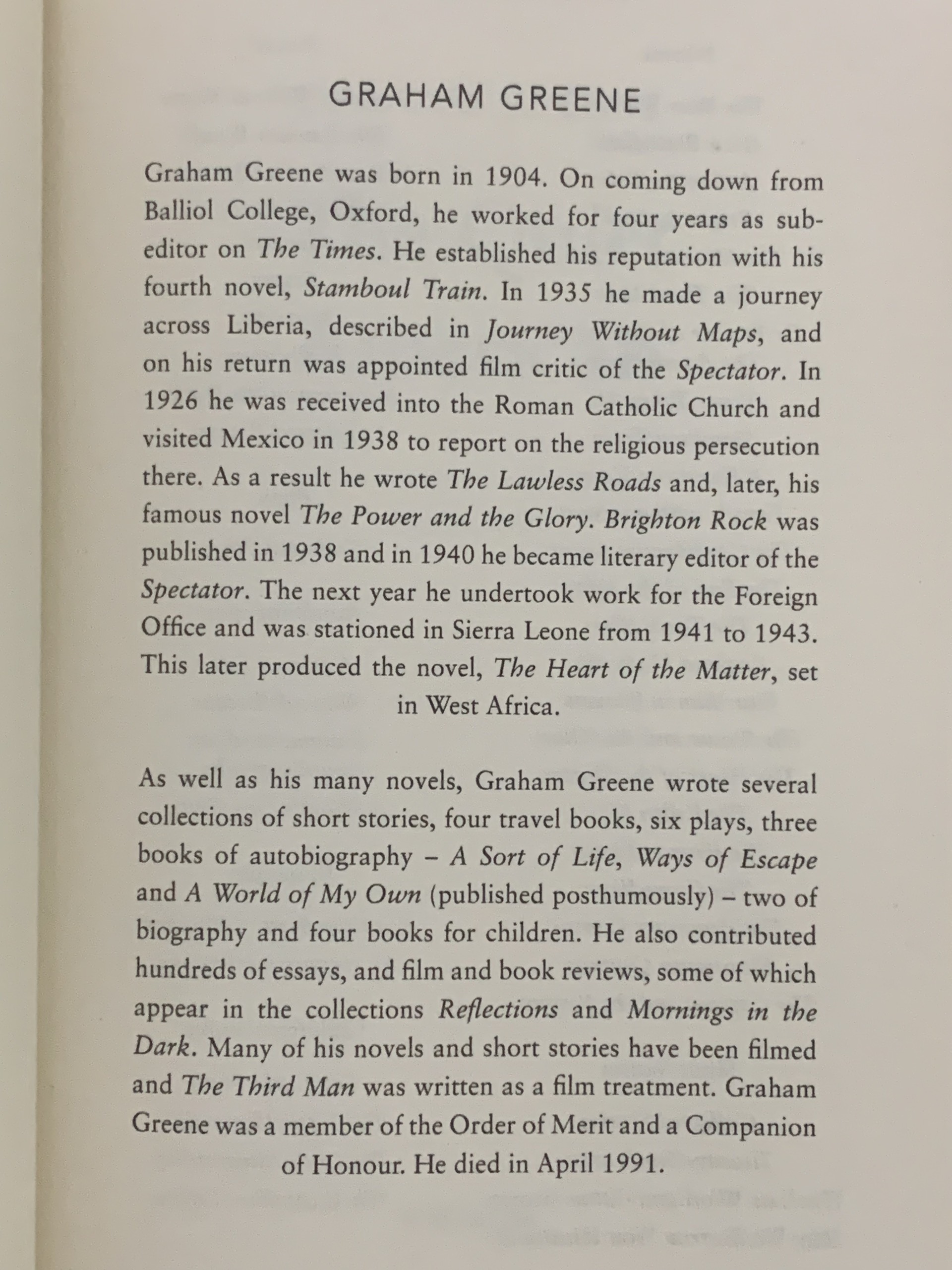 The Quiet American ( Graham Greene )