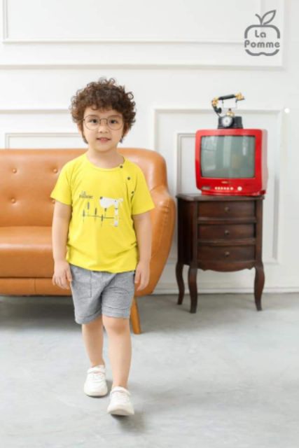 Bộ cộc tay Lapomme sợi tre cho bé 9m - 5Y