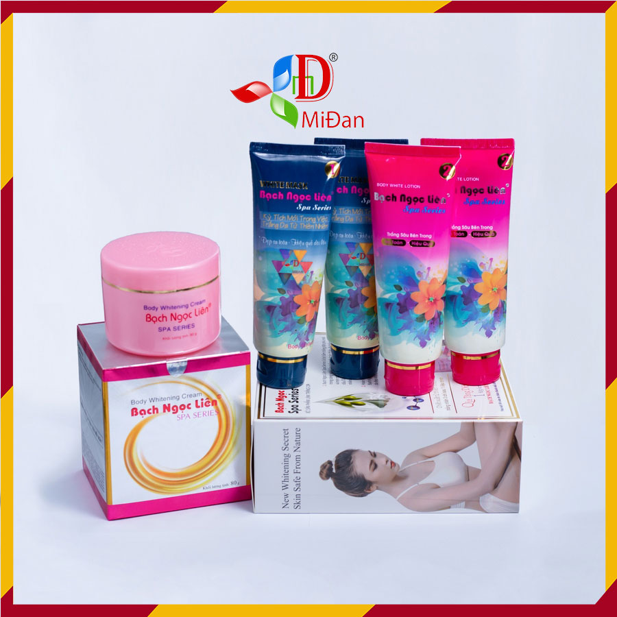 [HCM]Bộ tắm trắng BẠCH NGỌC LIÊN Spa Series hộp kem dưỡng trắng toàn thân