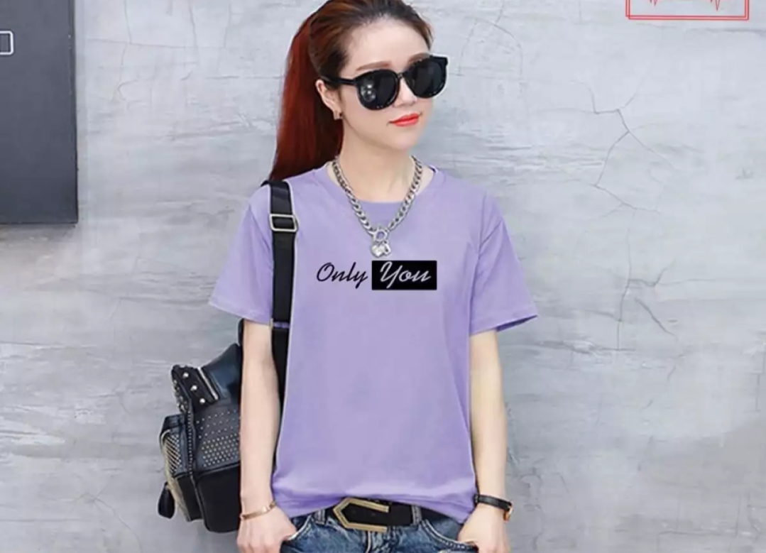 [HCM]Áo thun nữ form rộng Hàn Quốc in hình Only You dễ thương vải dày mịn mát không phai màu không dính giặt
