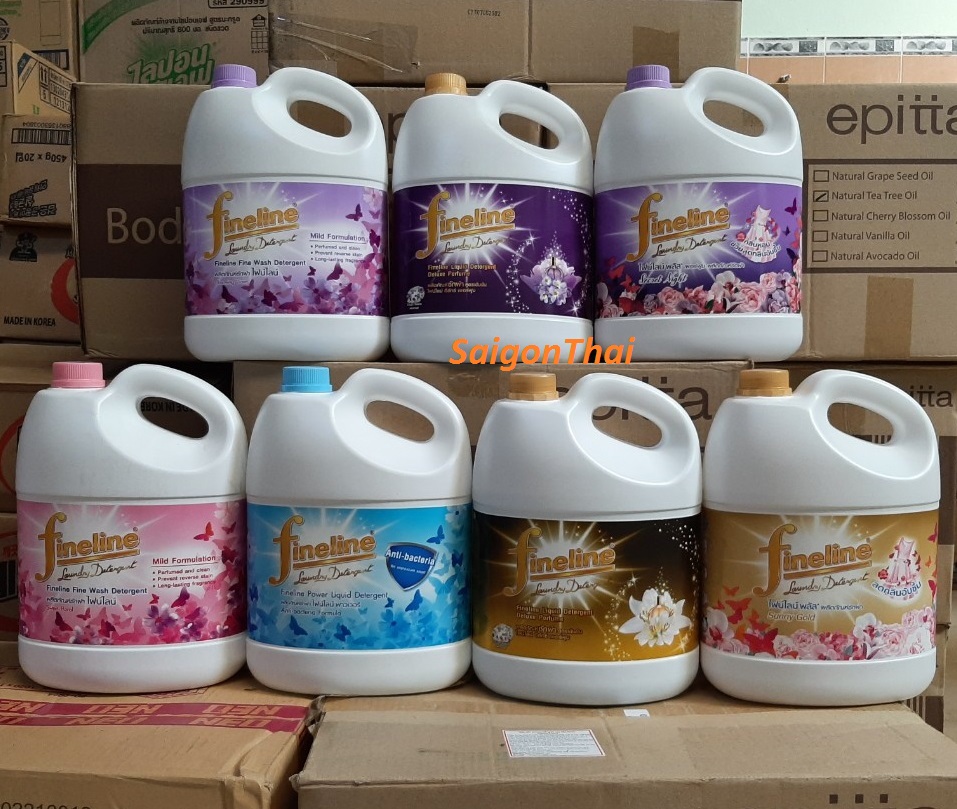 [HCM]Nước giặt xã Fineline Can 3000ml (Thái Lan) - Xanh