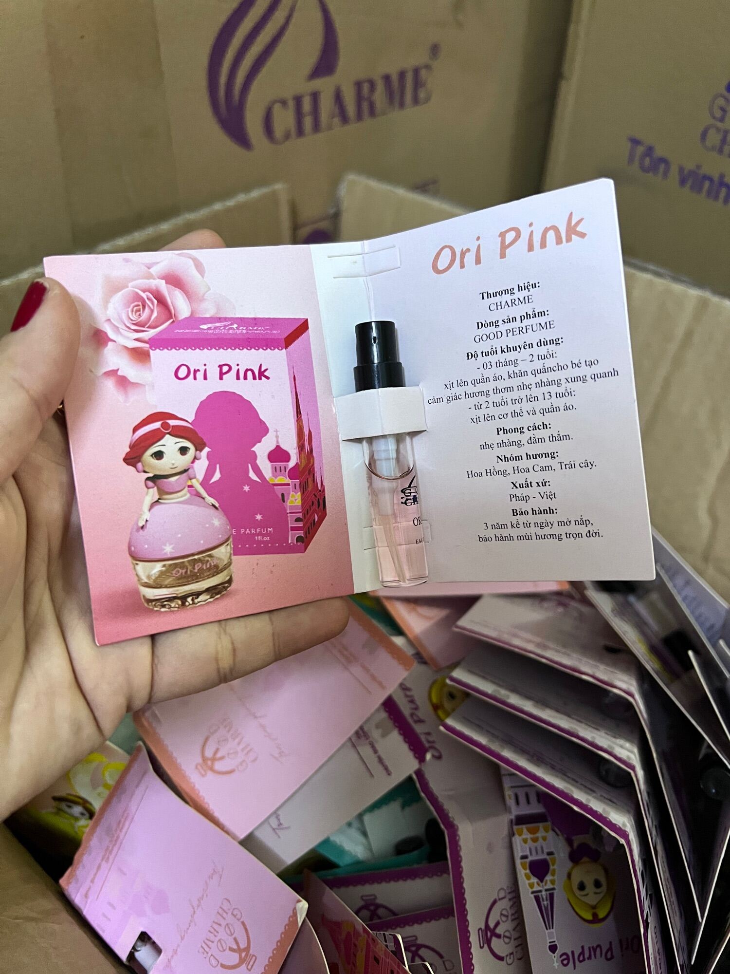 Ống test nước hoa e bé Ori Pink - Ori Purple - Ori Yellow