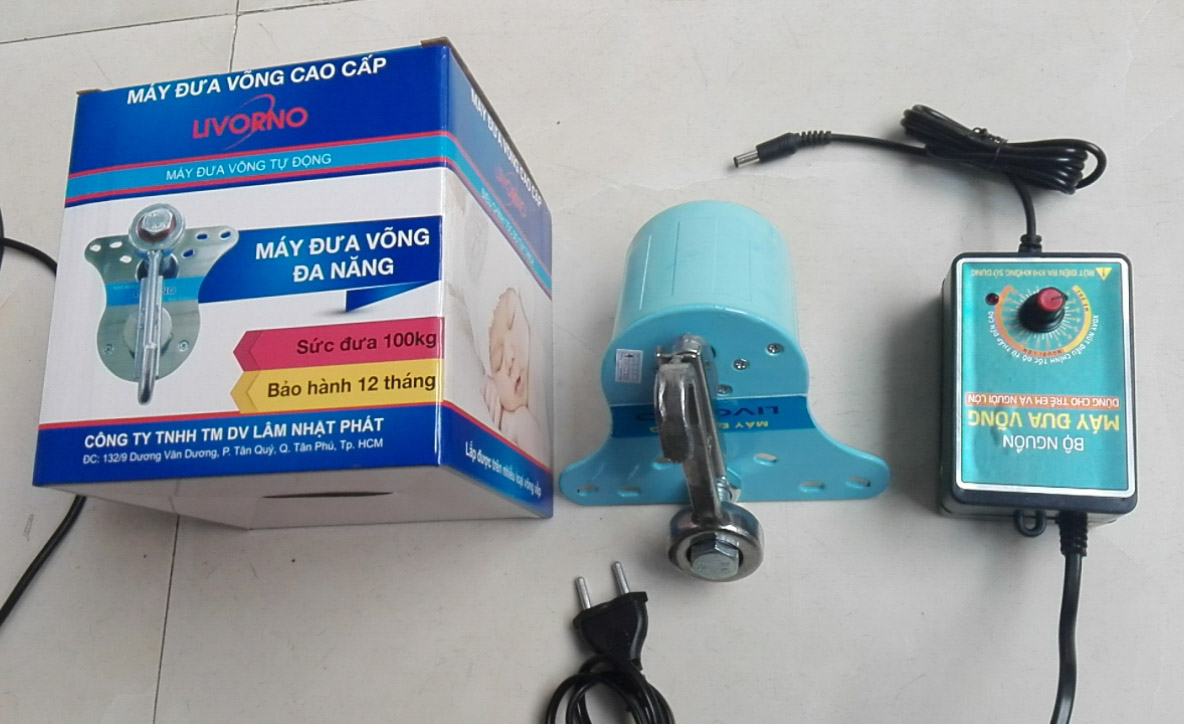 [HCM]Máy đưa võng tự động cao cấp cho trẻ em LIVORNO LVR-01. CẢ BỘ. Dùng cho khách lần đầu sủ dụng