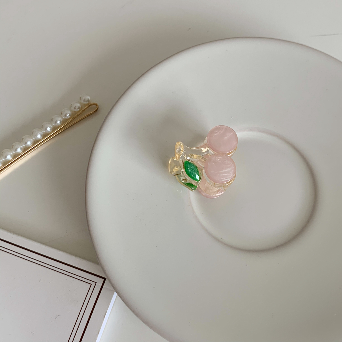 [LIN] Kẹp Tóc Kẹp Mái Hình Cherry Dễ Thương