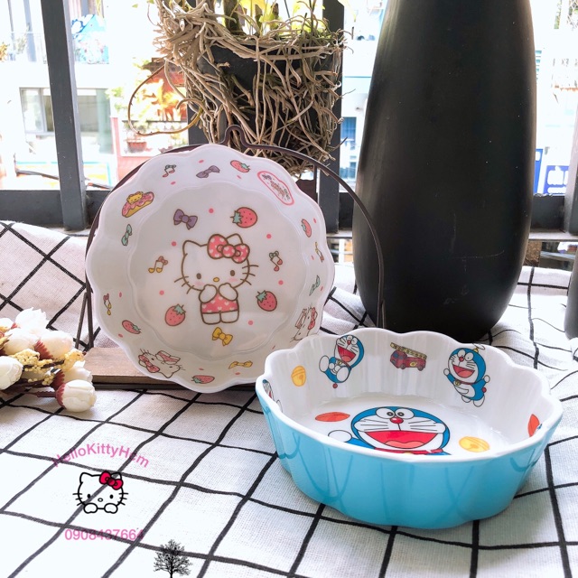 Chén Melamin Hoa Văn Hellokitty Doreamon