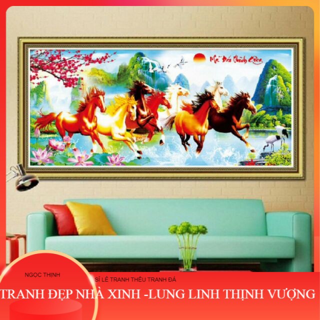 Tranh đính đá mã đáo thành công df202 , vs014 ngọc thịnh