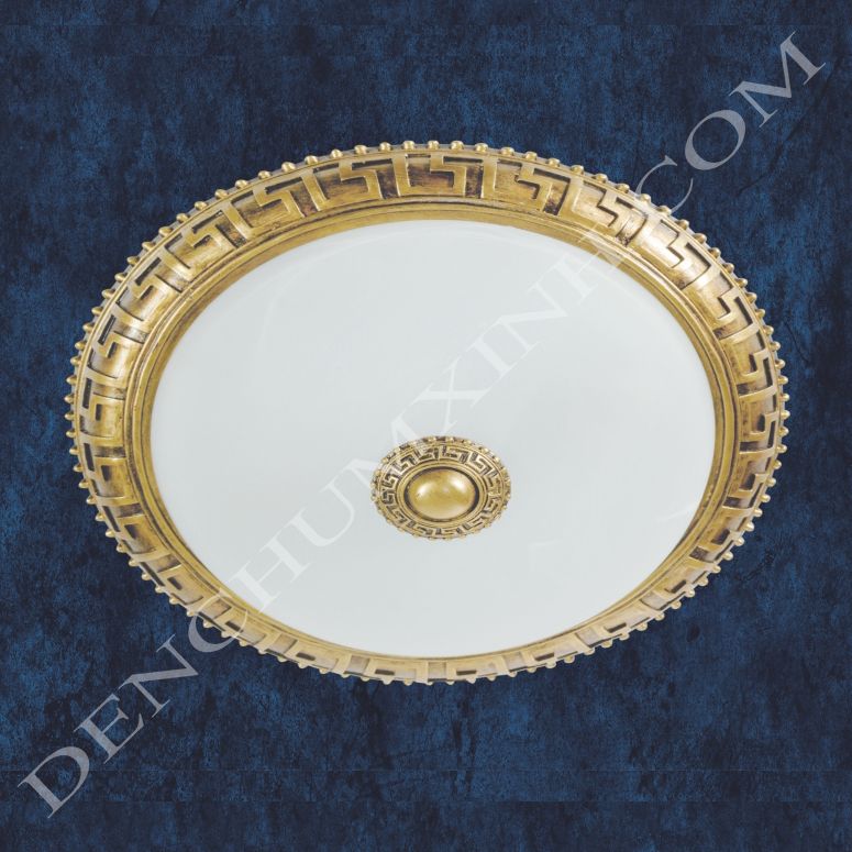 Đèn ốp trần BAN CÔNG CỔ ĐIỂN CHAO THỦY TINH ( Rộng 32cm )