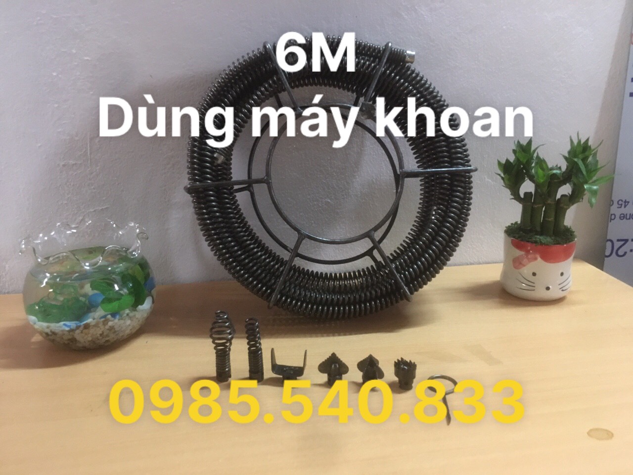 Dây thông tắc dùng cho máy khoan dài 6M
