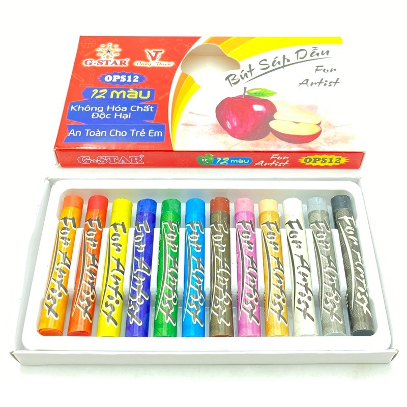 Bút Sáp Dầu 12 Màu Gstar Ops12