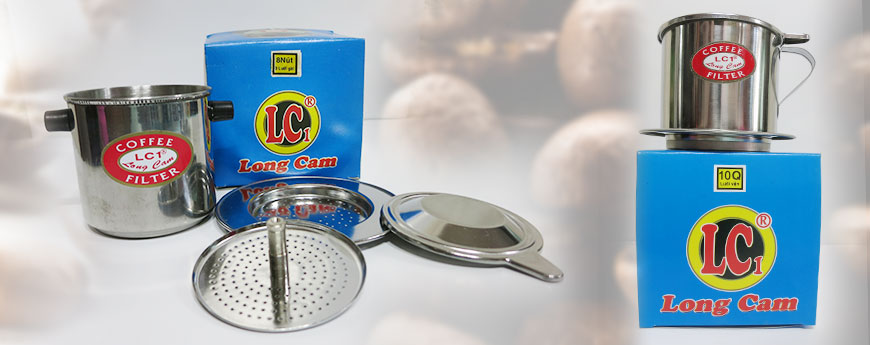 Long Cam Stainless Steel Coffee Filter with Screw Mesh