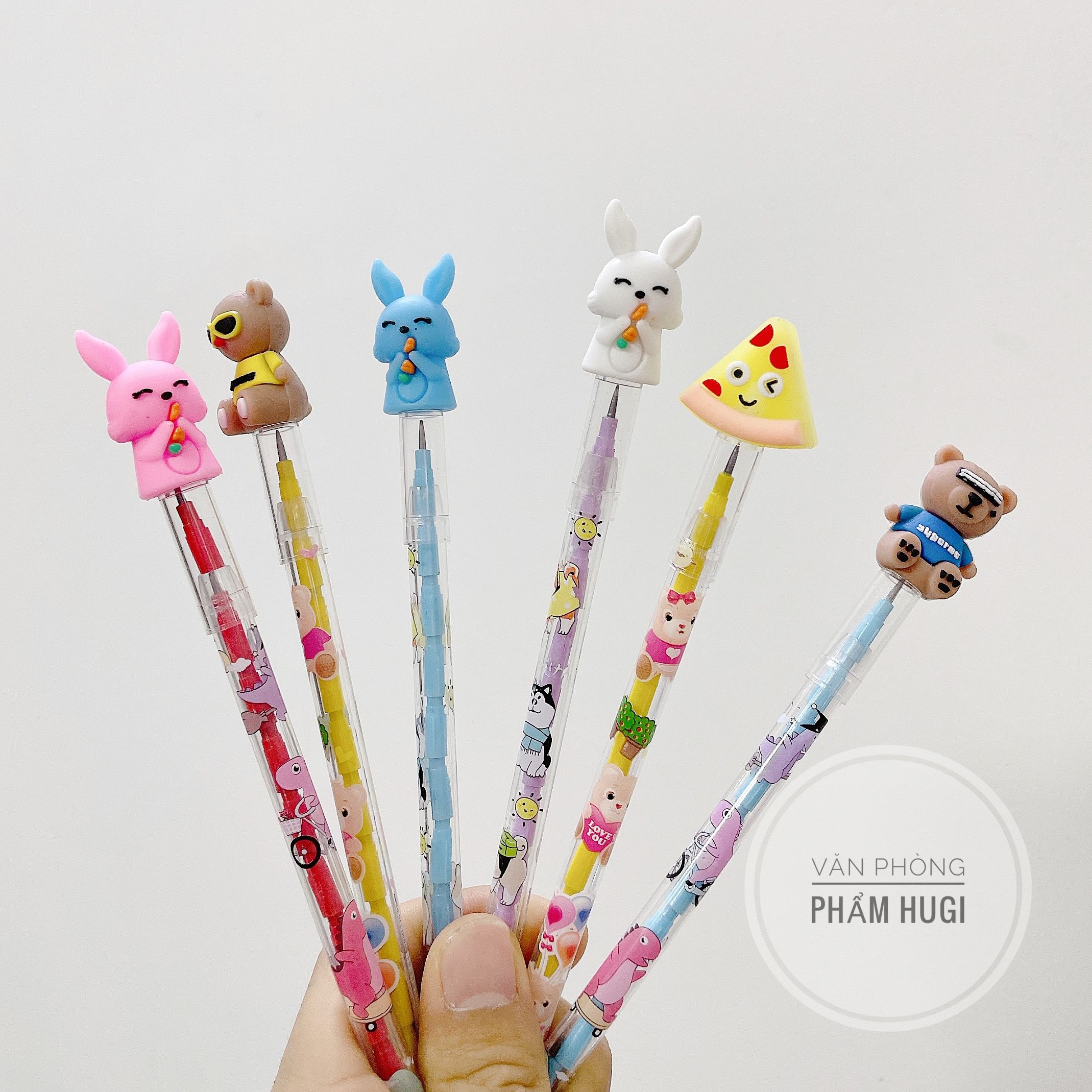 Combo 2 Cây Bút Chì Khúc Hình Thú (mix nhiều mẫu) hoạt hình dễ thương