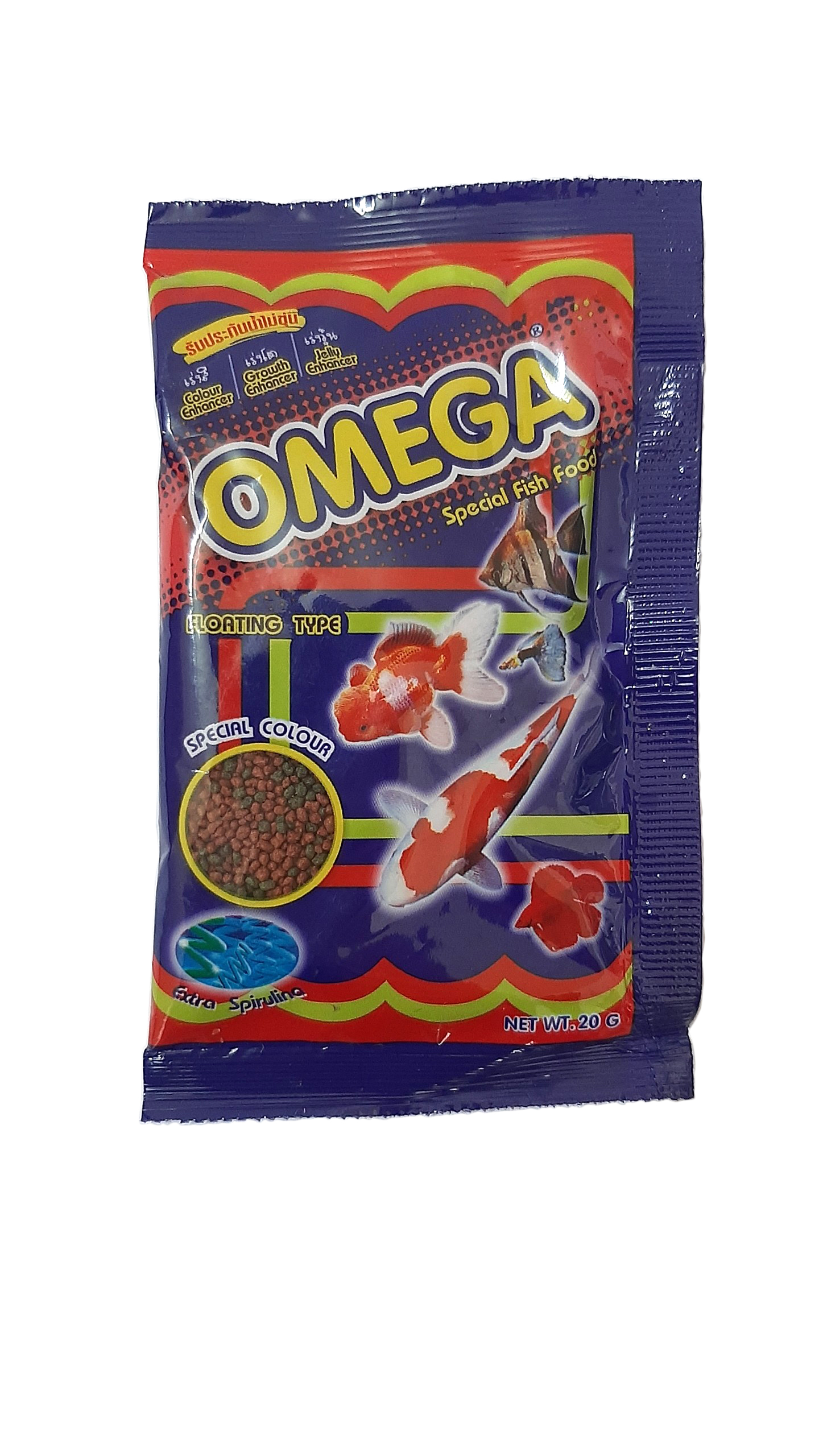 Thức ăn cho cá cảnh Omega, túi 20g, hàng Thái