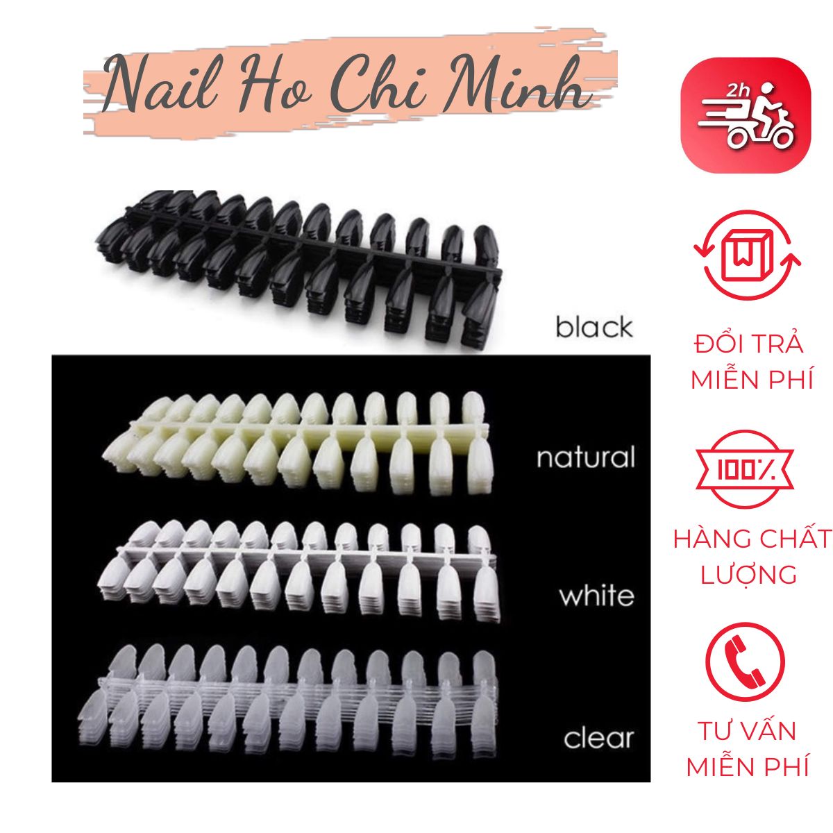 [HCM]Set mẫu móng from tròn (10 vĩ-240 móng)