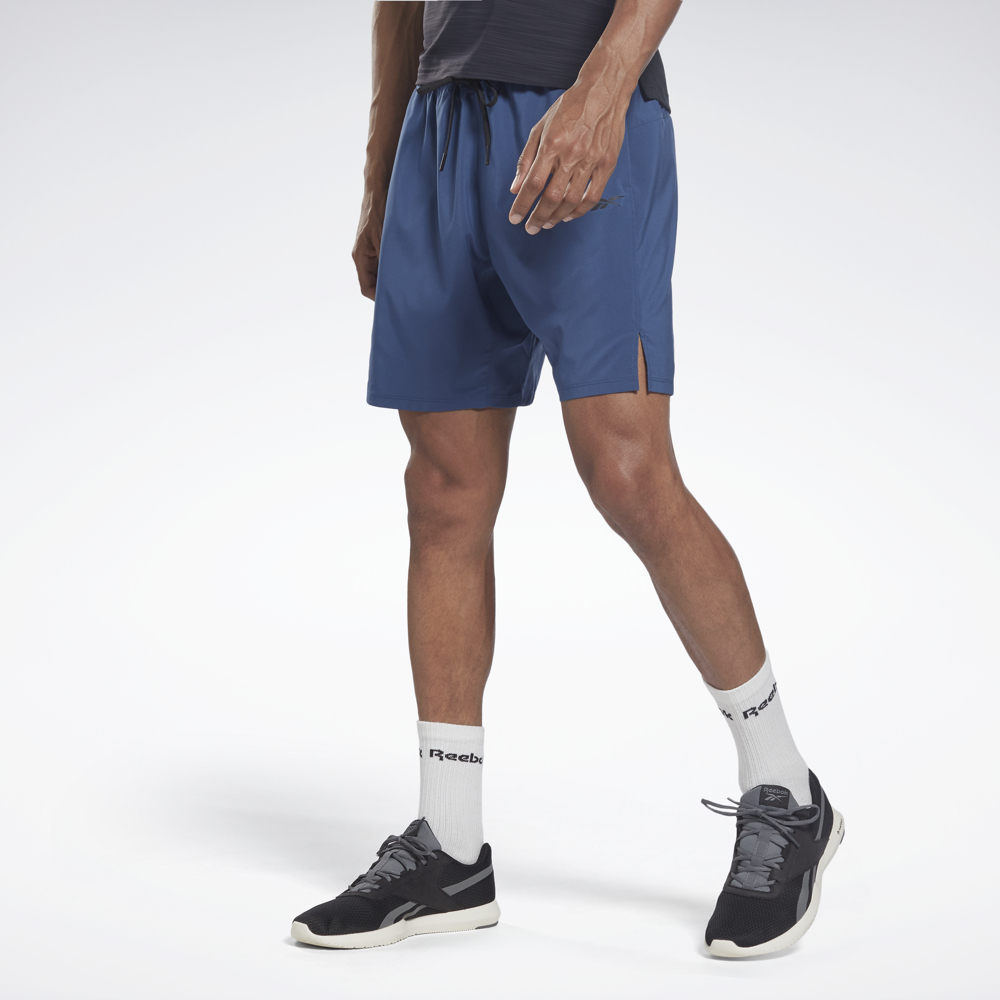 Reebok training quần ngắn tập luyện nam speed 2.0 short màu xanh đậm h46612
