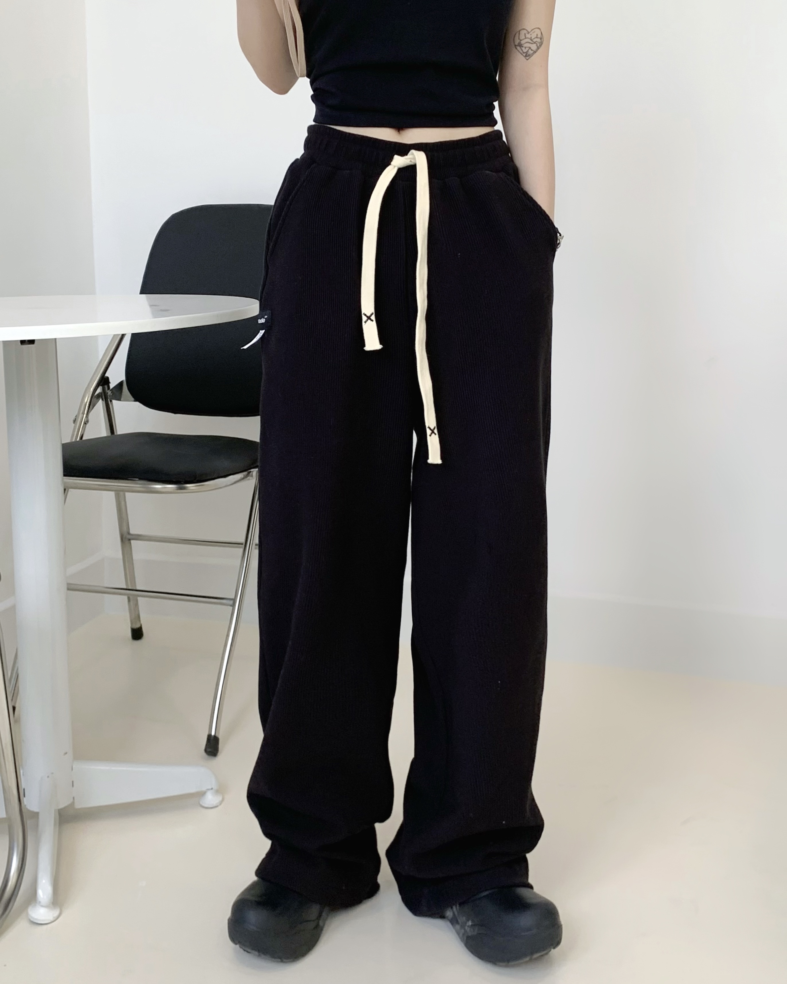 AITHER STUDIO QUẦN PATCHWORK PANTS - Quần ống suông rộng