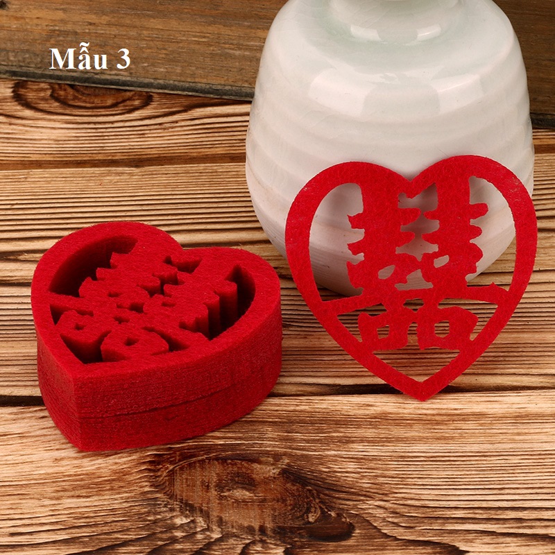 Bịch 30 chữ Hỷ mini trang trí tiệc cưới