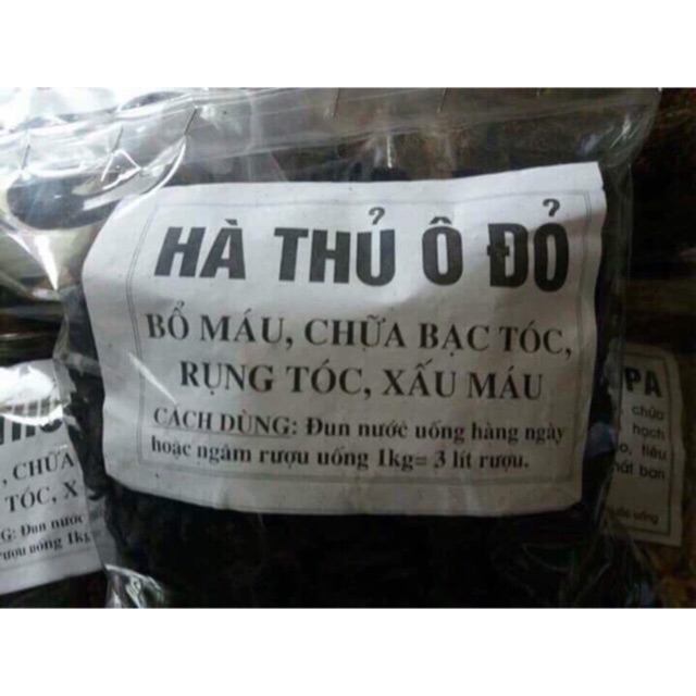 1kg Hà thủ ô đỏ sơ chế đậu đen loại 1