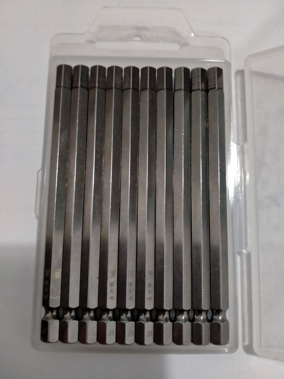 Hộp 10 cái lục giác lắp máy khoan pin 6mm, đầu lục giác 6mm, chuôi lục giác 6mm