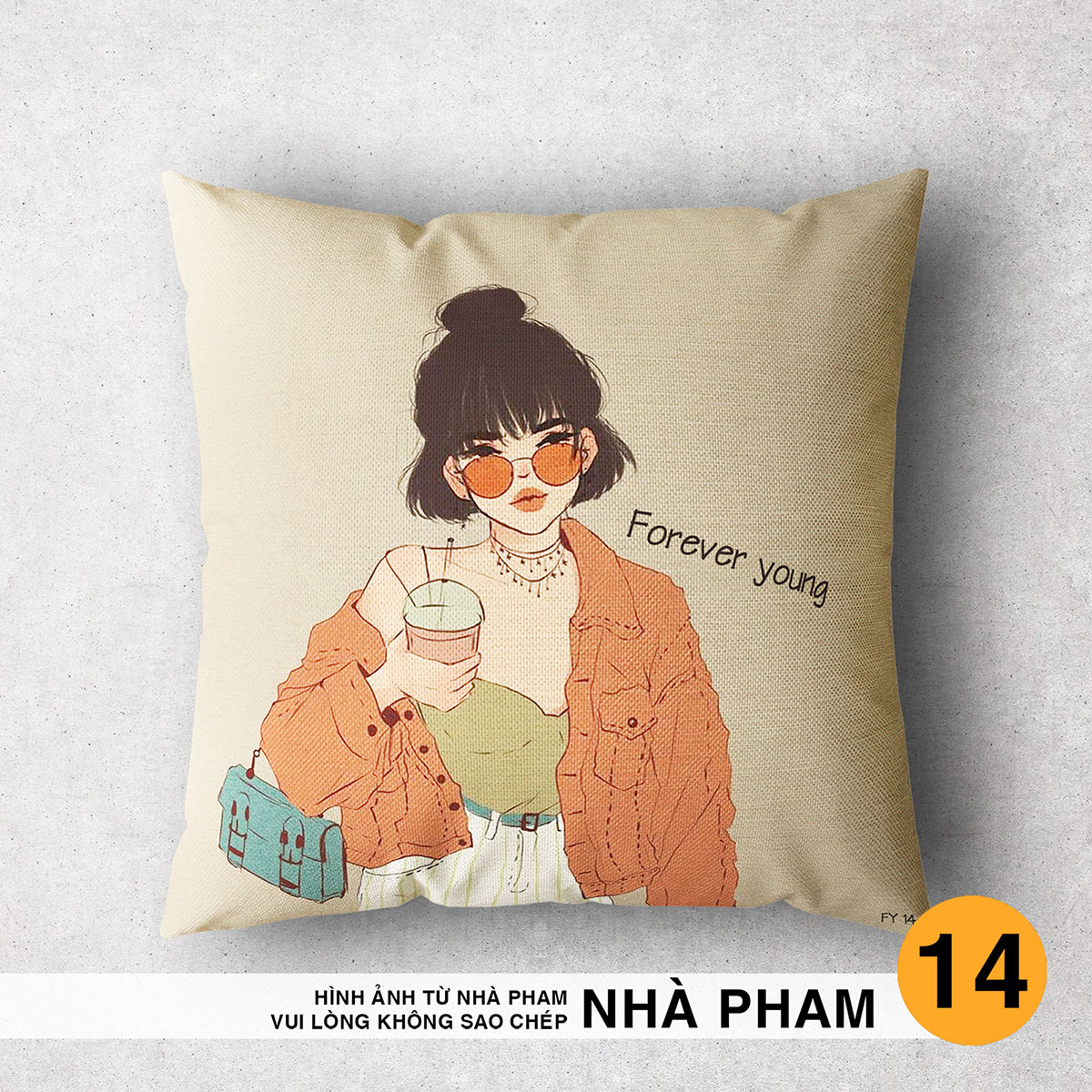 Vỏ Gối Sofa Trang Trí FOREVER YOUNG (No1-No20) (45x45cm)