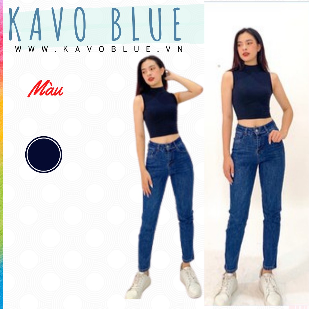 Quần Bò Nữ Dáng Boy Co Giãn 4 Chiều Chất Dày Dặn