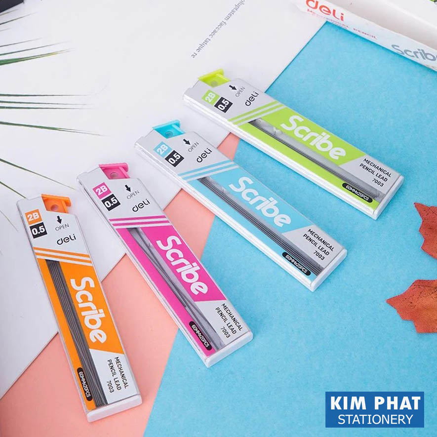 Ruột bút chì kim, ngòi chì DELI 2B 0,5mm E7003