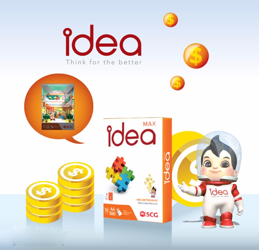 1 Ream 500 Tờ Giấy in IDEA A4 70gsm/80gsm Chính hãng Thái Lan