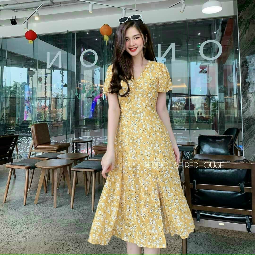 [HCM]Đầm Lụa Hoa Siêu Xinh