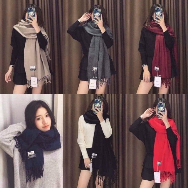 Khăn quàng cổ len dệt kim thời trang loại 1