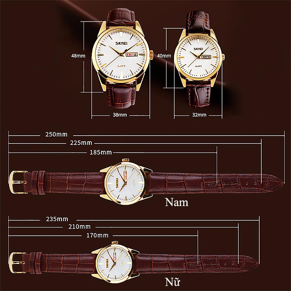 Đồng hồ nữ dây da Skmei 90K0N73