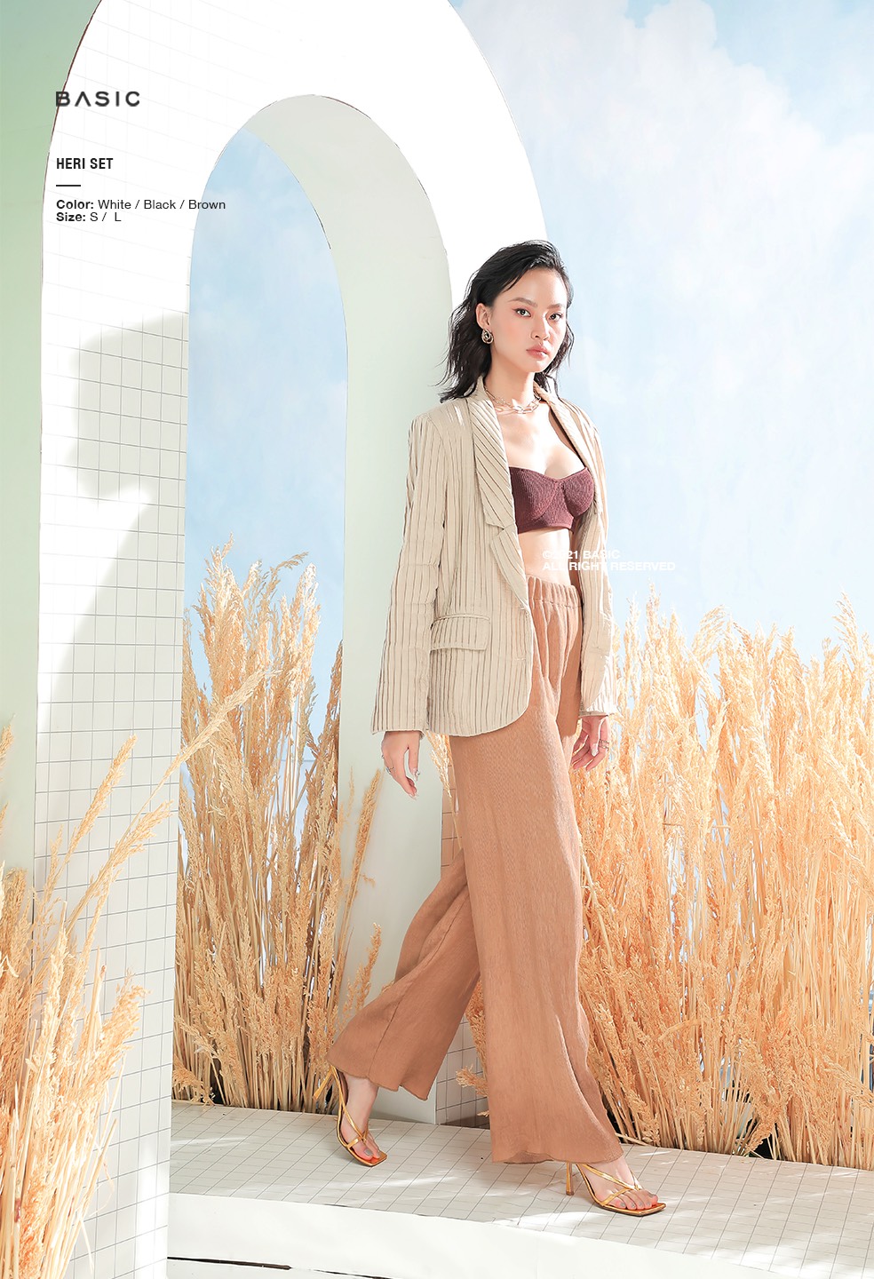 Set áo blazer và quần dài BASIC HERI SET