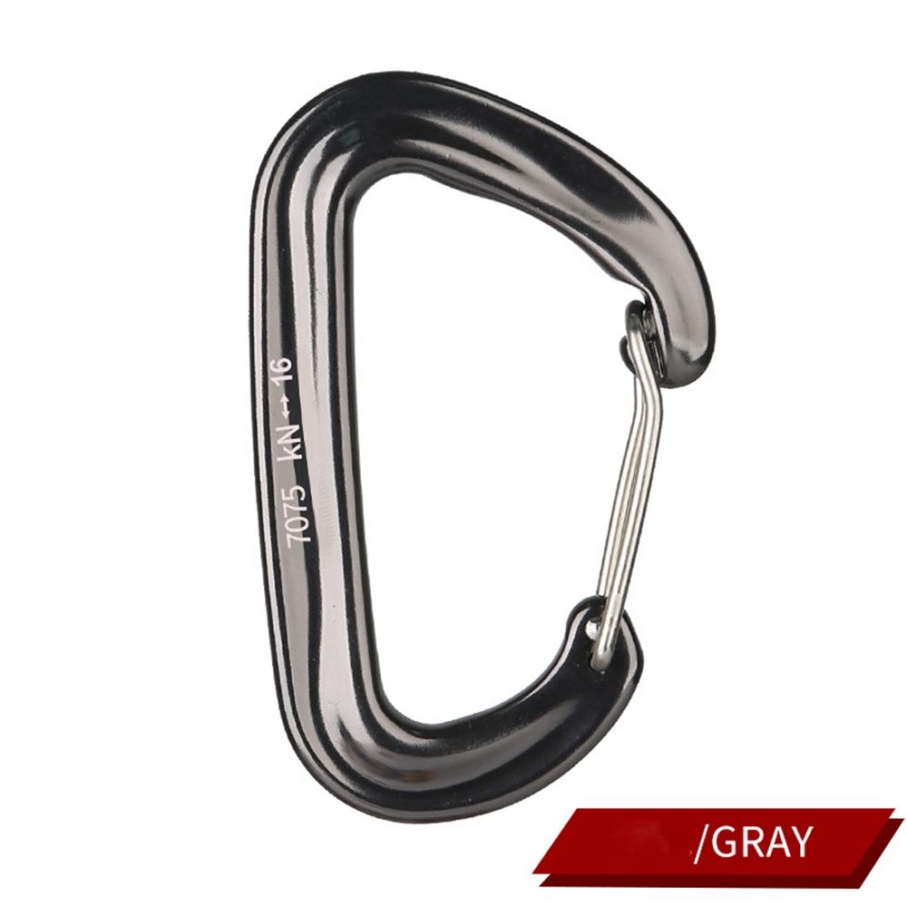 1pc Buckle Lock Professional Climbing Carabiner D Shape Mountaineering Buckle Hook 16KN Safety Lock Outdoor Climbing Equipment Accessory