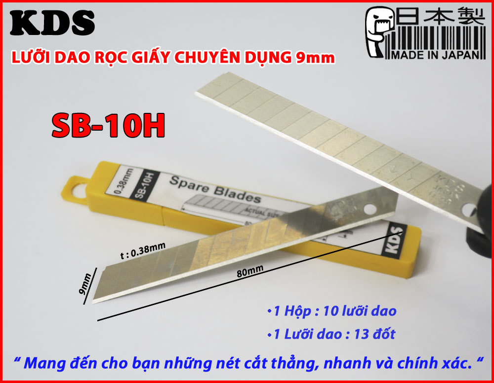 Lưỡi dao rọc giấy Nhật Bản KDS bản 9mm