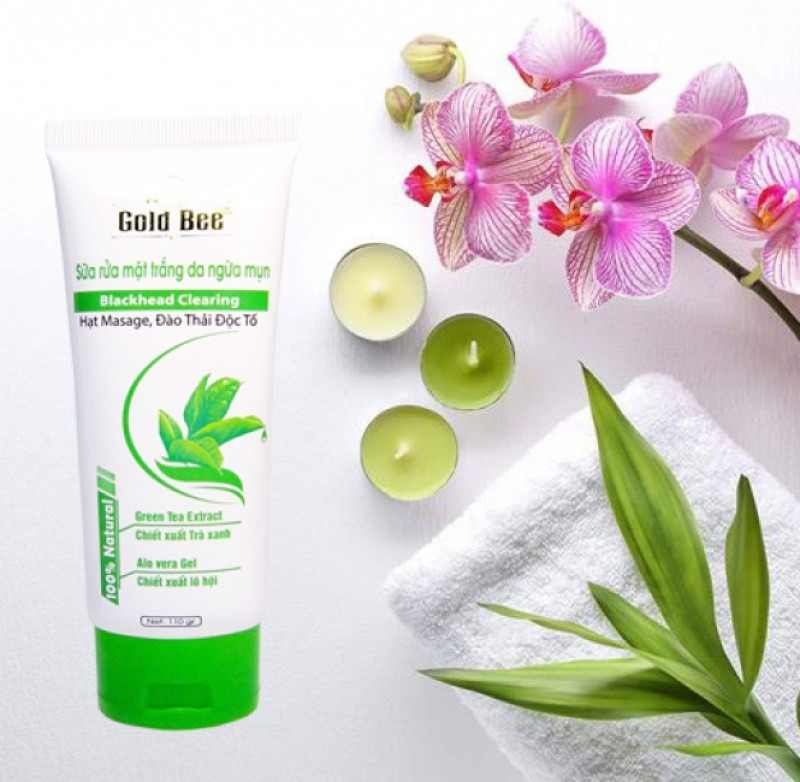 Sửa rửa mặt trà xanh Gold Bee 100gr