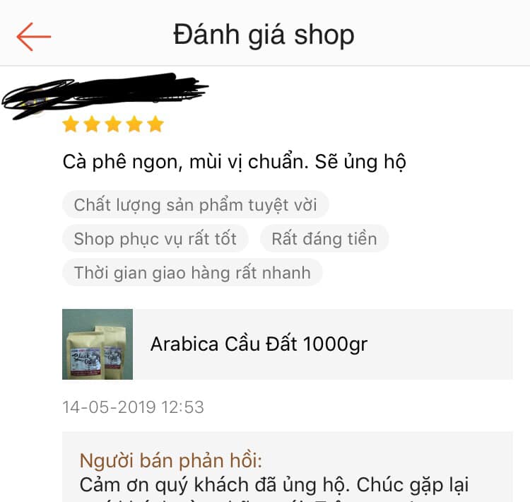 Cà phê Robusta rang mộc nguyên chất, đậm đà, chocolate, caramel - DAMREY COFFEE