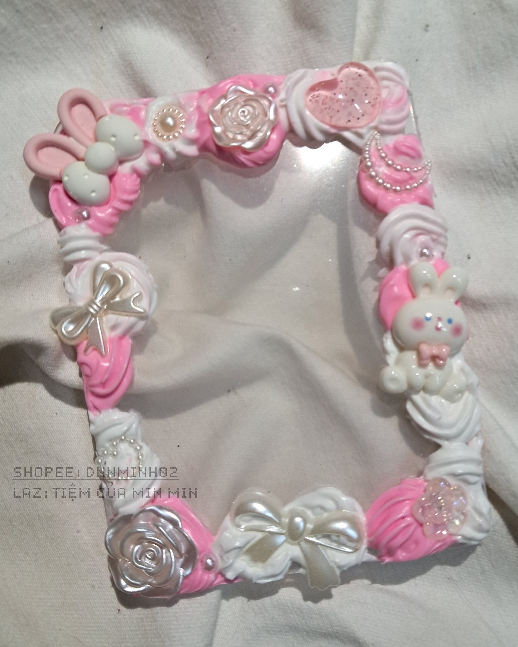 toploader handmade đen hồng.