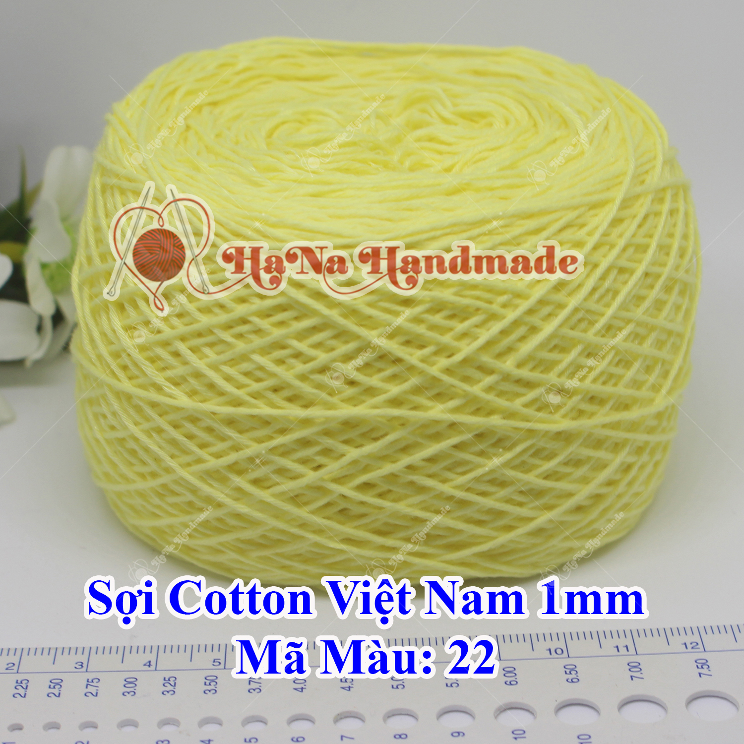 Sợi cotton Việt Nam 1mm màu 01 - 46 (màu trơn) 17k/cuộn/~ 100gram
