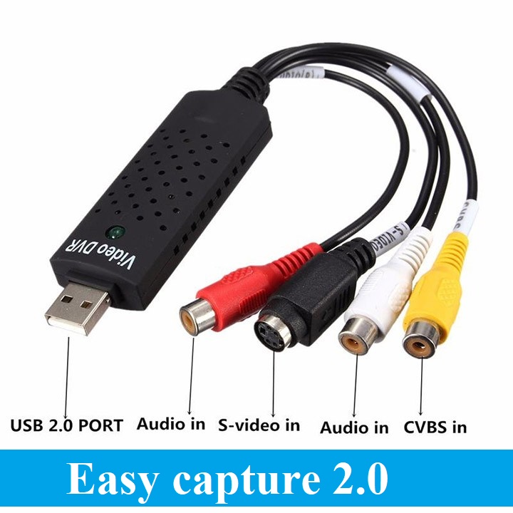 Dây cáp Easycap USB 2.0 Ghi chương trình TV-VCD-DVD-Camera