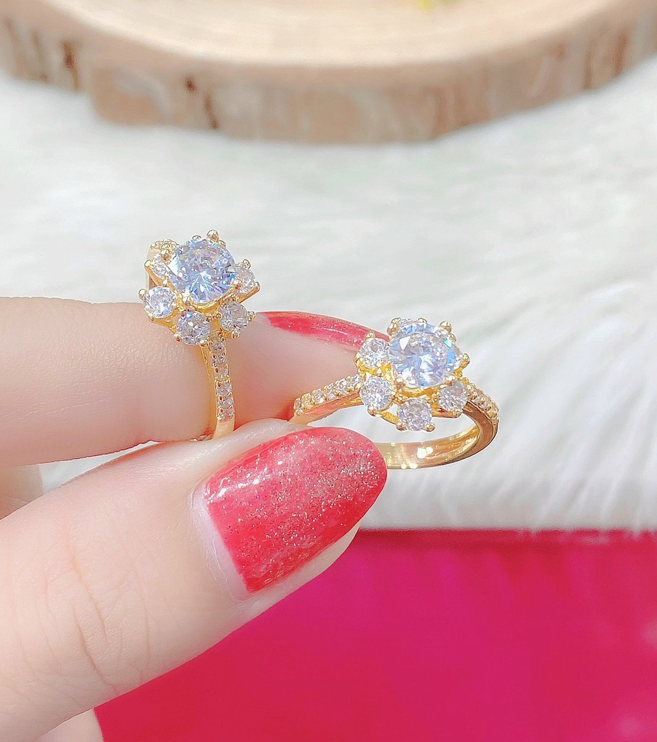 Ring female gold plated 18K gold plated 048.160722-carry outings, go to party very beautiful-covered switch pay-ring gold Western female rock faces, the pattern gold ring beautiful West, style gold ring 18K