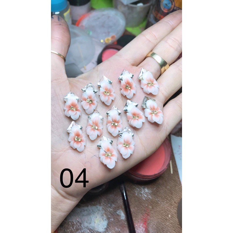 Hoa bột nail (hoa thược dược ôm đá) hoa bột giá sỉ