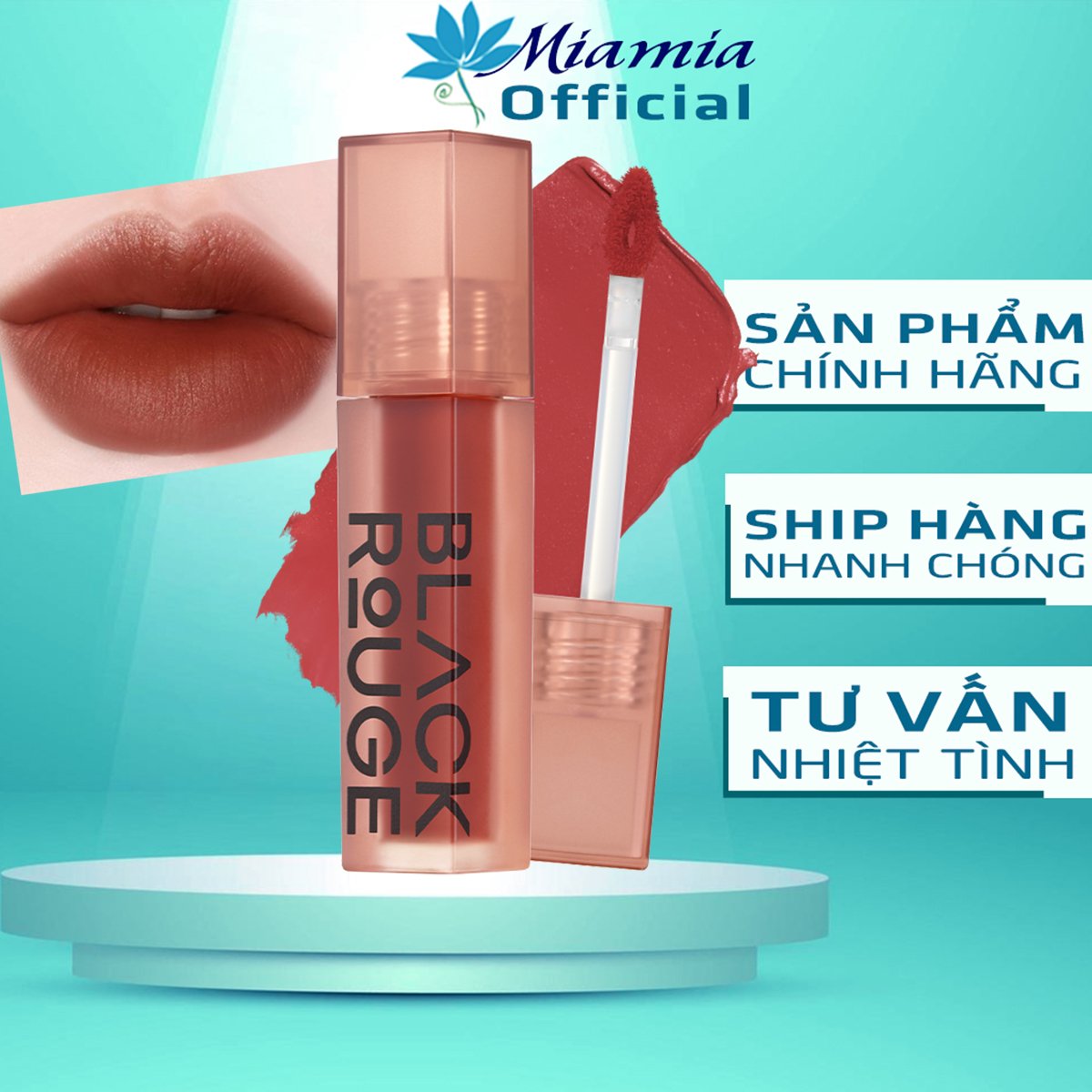 Son Kem Black Rouge Air Fit Velvet Tint A52 Đỏ Nâu Ver 9 Kem Lì mềm môi