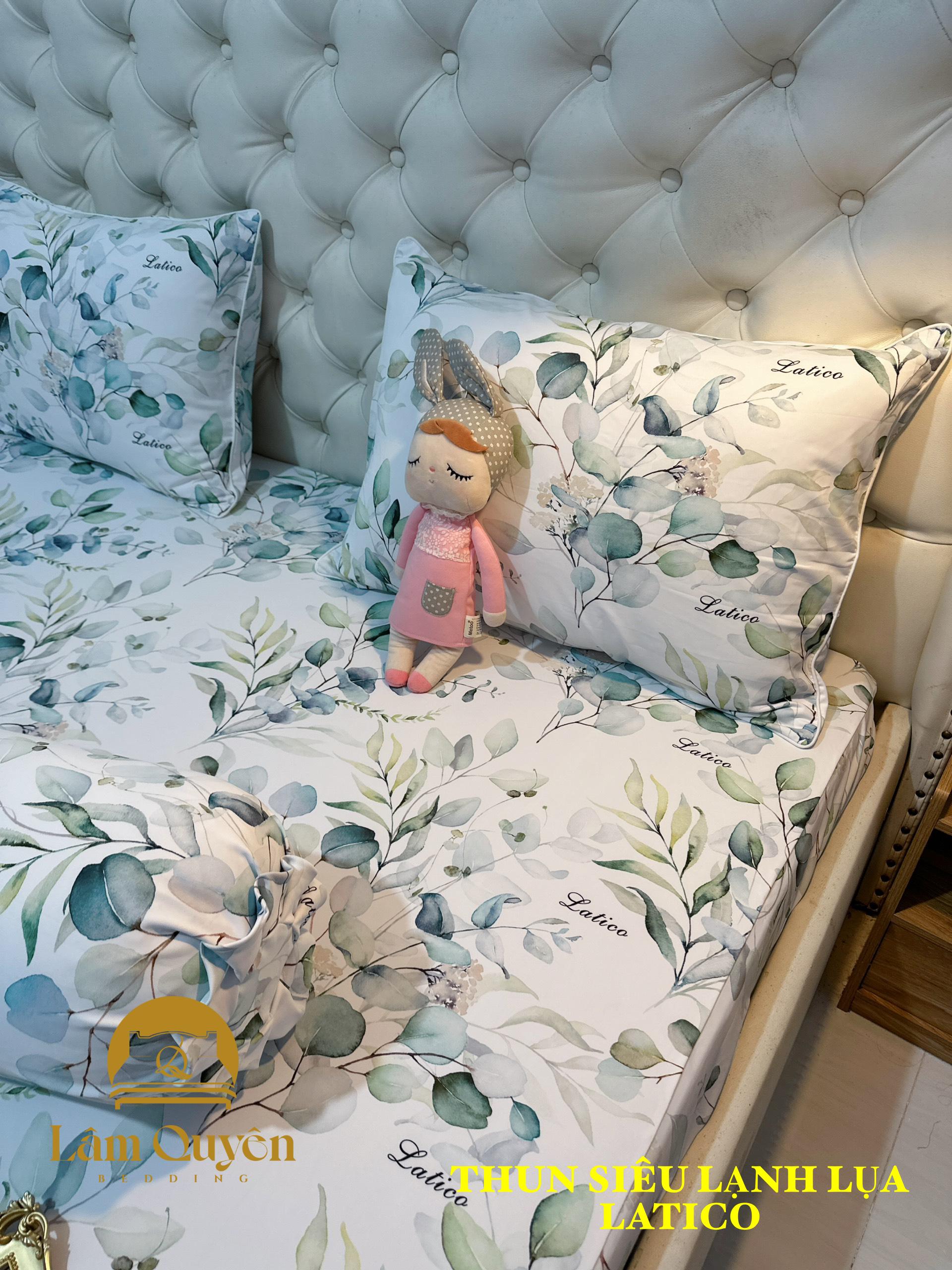 BỘ DRAP THUN SIÊU LẠNH LỤA LATICO THÁI LAN CAO CẤP MỚI (ÔM KHOÁ KÉO)